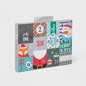 NEW Kids CAT & JACK Advent 12 Days Of Christmas Socks Small Shoe Size 5.5-8.5 - Picture 1 of 2