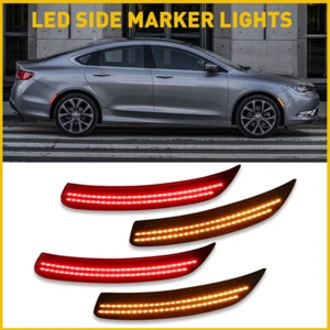 Luces de señalización laterales LED delanteras para parachoques trasero Chrysler 200 2015-2017 ahumadas 4 piezas - Imagen 1 de 11