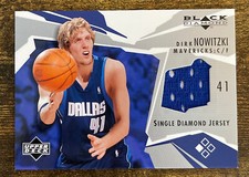 2003-04 Upper Deck Black Diamond GAME-WORN Jersey DIRK NOWITZKI Card #BD-DN!