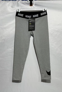 Girl’s Nike Dri-Fit Capri Leggings Color Dk Grey Heather Size 5 / S NWT MSRP $30 - Picture 1 of 10