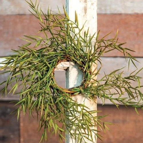 Set/2  CAROLINA DILL CANDLE RING Wreath Greenery Farmhouse Country 2" inside NEW - Image 1 of 1