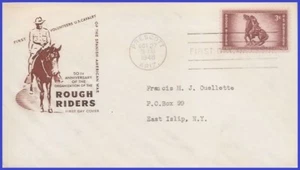 USA4 # 973 ADDR HOUSE OF FARNAM FDC Rough Riders - Foto 1 di 1