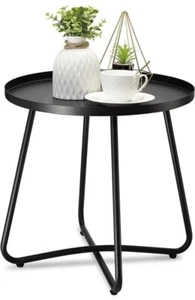 Danpinera Outdoor Side Tables, Weather Resistant for Patio Yard Garden Bedside  - Picture 1 of 5