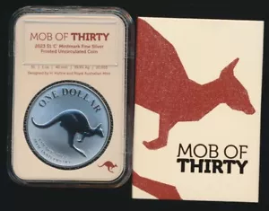 Australia: 2023 $1 Canguro 1oz .999 Plata UNC 30 Aniversario Mob of Thirty - Imagen 1 de 2