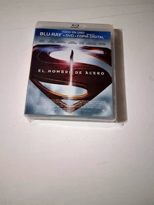 BLU-RAY "SUPERMAN EL HOMBRE DE ACERO" COMO NUEVO +DVD ZACK SNYDER HENRY CAVILL A - Picture 1 of 2