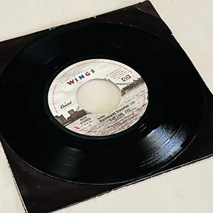 Wings - Single 45 rpm Record - With A Little Luck - Backwards Traveller - Picture 1 of 3