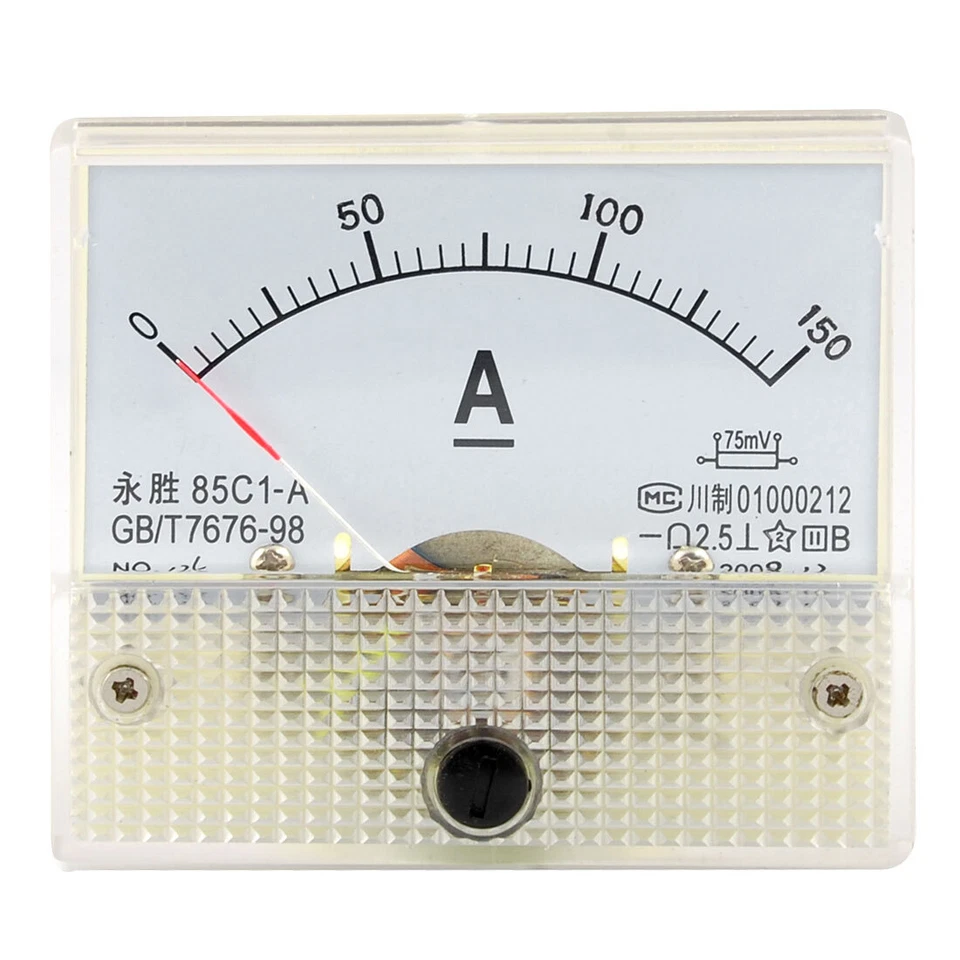 Indicador amperímetro de metro rectángulo DC 0-150A panel análogo indicador 85C1 - Imagen 1 de 1