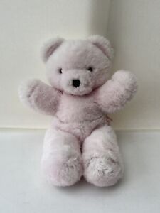 Deans 70s 80s Gwentoy Group Soft Toy Teddy Bear Plush Pink White Made in GB