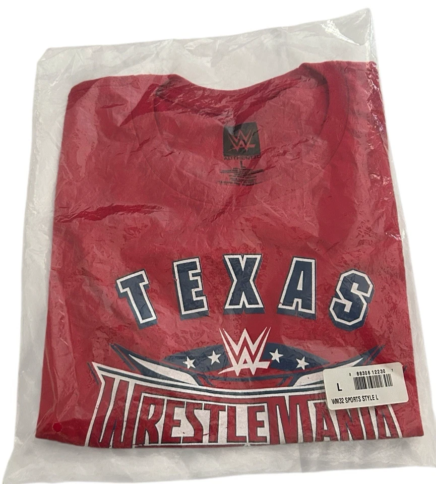 WWE WWF Wrestlemania 32 Dallas Jersey Womens Shirt Large Wrestling Roman Reigns - Image 1 of 4