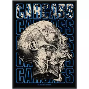 CARCASS NECRO HEAD WOVEN SEW ON WOVEN PATCH OFFICIALLY LICENSED - Picture 1 of 5