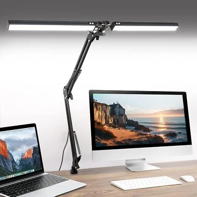 Desk Lamp with Clamp, Swing Arm Architect Lamps with Adjust Joints & 3 Color ... - Image 1 of 4