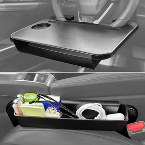 3-in-1 Steering Wheel Desk Tray Table with Seat Gap Filler Organizer - Picture 1 of 9