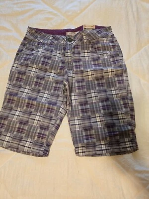Bermudas Arizona moradas y grises a cuadros talla 7 Foto 1 de 3