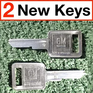 TWO 2 NEW OEM Factory GM KEYS A Ignition Blank 320588 B50A B48P Uncut Genuine - Foto 1 di 1