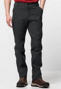 Pantalones de viaje de invierno Jack Wolfskin para hombre al aire libre negros elásticos pantalones softshell - Imagen 1 de 2