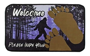 Bigfoot Sasquatch Foot Print Welcome Door Mat 29.63" x 18.13" - Picture 1 of 3