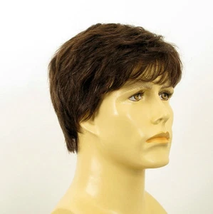 Perruque homme 100% cheveux naturel châtain ref JAMES 6spw - Picture 1 of 7
