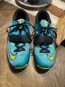 NIKE KD 7 VII UPRISING HYPER JADE BLUE VOLT 6,5 Y Schnürschuhe Nike Swoosh Adj Strap - Bild 1 von 6