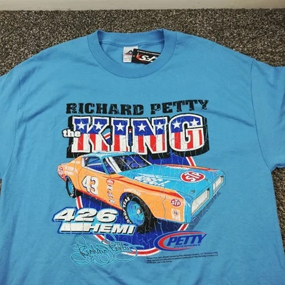 NUEVO CON ETIQUETAS Camiseta De Colección Richard Petty The King Nascar Licencia EE. UU. Algodón Para Hombres Grande Foto 1 de 4