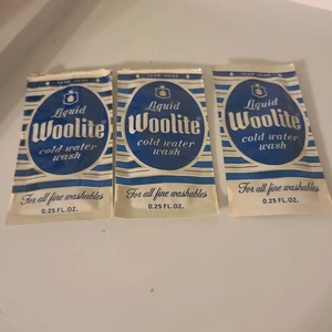 RAR (3) Vintage 60er Jahre WOOLITE Waschmittel Seifenpakete - unbenutzt Retro - Bild 1 von 4