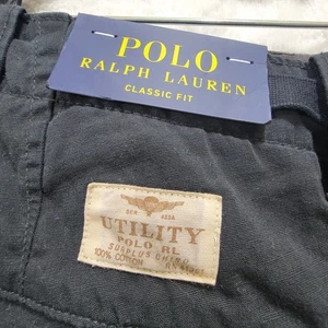 Pantalones cargo chinos negros excedentes utilitarios Polo Ralph Lauren para hombre 44Bx34 nuevos con etiquetas $168 - Imagen 1 de 15