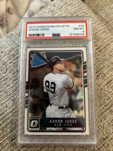 Tarjeta de novato Panini Donruss Optic Aaron Judge 2017 clasificación #38 PSA 8 - Imagen 1 de 2