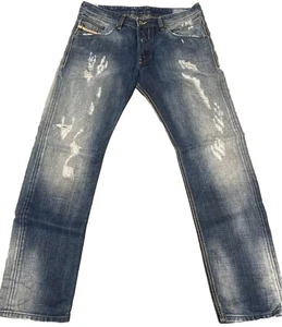DIESEL Belter 0828T Men's Regular Slim Tapered Jeans W33 L32 - Made in Italy - Foto 1 di 12