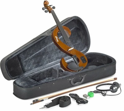 Stagg S-Shaped 4/4 Electric Violin Set w/ Soft Case & Headphones - EVN 4/4 VBR - Image 1 of 3