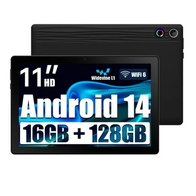 11 inch Android 15 Tablets HD Touchscreen Octa-Core 16GB+128GB Dual Camera US - Image 1 of 4