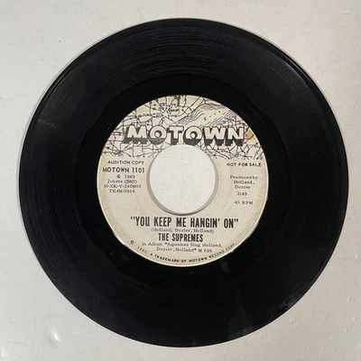 THE SUPREMES Keep Me Hangin' On Vinyl 7" 45 RPM PROMO 1966 - Image 1 of 2