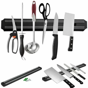 Strong Magnetic Knife Rack Holder Kitchen Utensil Storage Bar Strip Wall Mounted - Picture 1 of 22