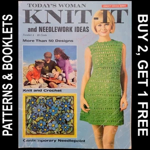 Vintage Today's Woman Knit-It & Needlework Ideas #6 More Than 50 Designs - Picture 1 of 23