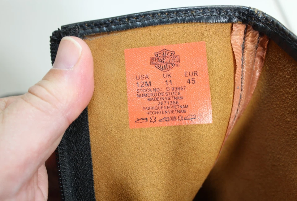 Botas de motocicleta Harley-Davidson Dendon D93667 negras para hombre - talla 12M Foto 1 de 4