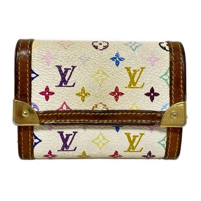 Auténtico LOUIS VUITTON Porte Monnaie Plat M92657 Blanco Monograma Multicolor - MI0034 Foto 1 de 4