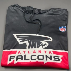 Camisa manga larga con capucha Atlanta Falcons roja negra bloque de color para hombre pequeña - Imagen 1 de 9