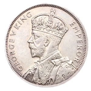 MAURITIUS George V 1 Rupee 1934 - Argento Silver - Imagen 1 de 2