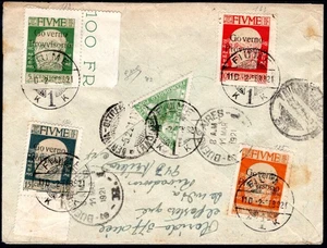 1921 02 FEBBRAIO RACCOMANDATA DA FIUME PER BUENOS-AIRES IN ARGENTINA CON AL VERS - Picture 1 of 2