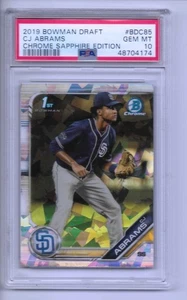 2019 Bowman Chrome Draft CJ Abrams Sapphire PSA 10 - Bild 1 von 2