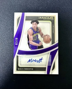 Max Christie 2023-24 Panini Immaculate Shadowbox Signatures Gold Auto 4/10 - Bild 1 von 2