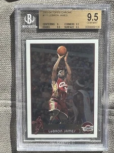 LeBron James 2003-04 Topps Chrome Rookie Card #111 BGS 9.5 Gem Mint - Picture 1 of 2