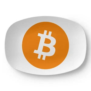 Bitcoin BTC Logo 10x14" Servierplatte BBQ einzigartiges Geschenk für Krypto-Liebhaber - Bild 1 von 6