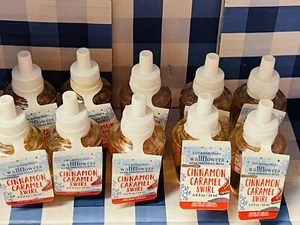 10x Bath & Body Works Wallflowers Cinnamon Caramel Swirl Diffuser Refill Bulbs - Picture 1 of 4