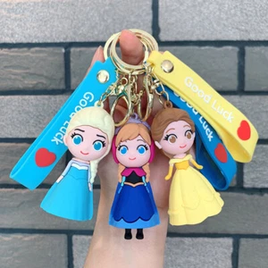 Disney Princess Elsa Anna Belle Cinderella Car Keyring Bag Charm Girl Gift - Picture 1 of 15