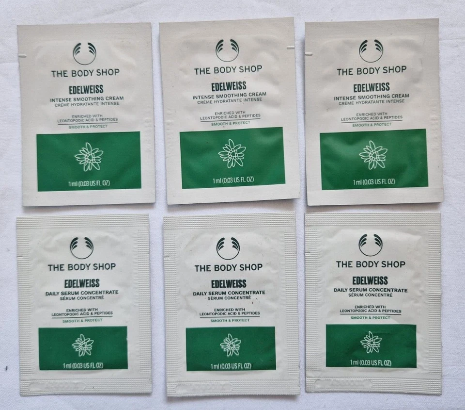 Body Shop Edelweiss Daily Serum Concentrate  - 6 x 1ml sample sachets - Image 1 of 1