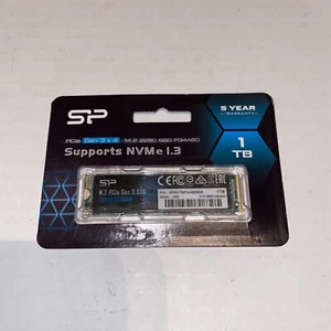 B1B Silicon Power 1TB NVMe PCIe Gen3 x4 M.2 2280 TLC SSD SP001TBP34A60M28 - Picture 1 of 2