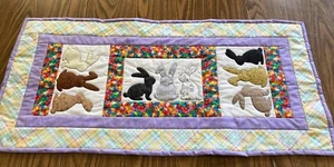 Tischläufer Osterhase Schule gesteppt - Bild 1 von 4