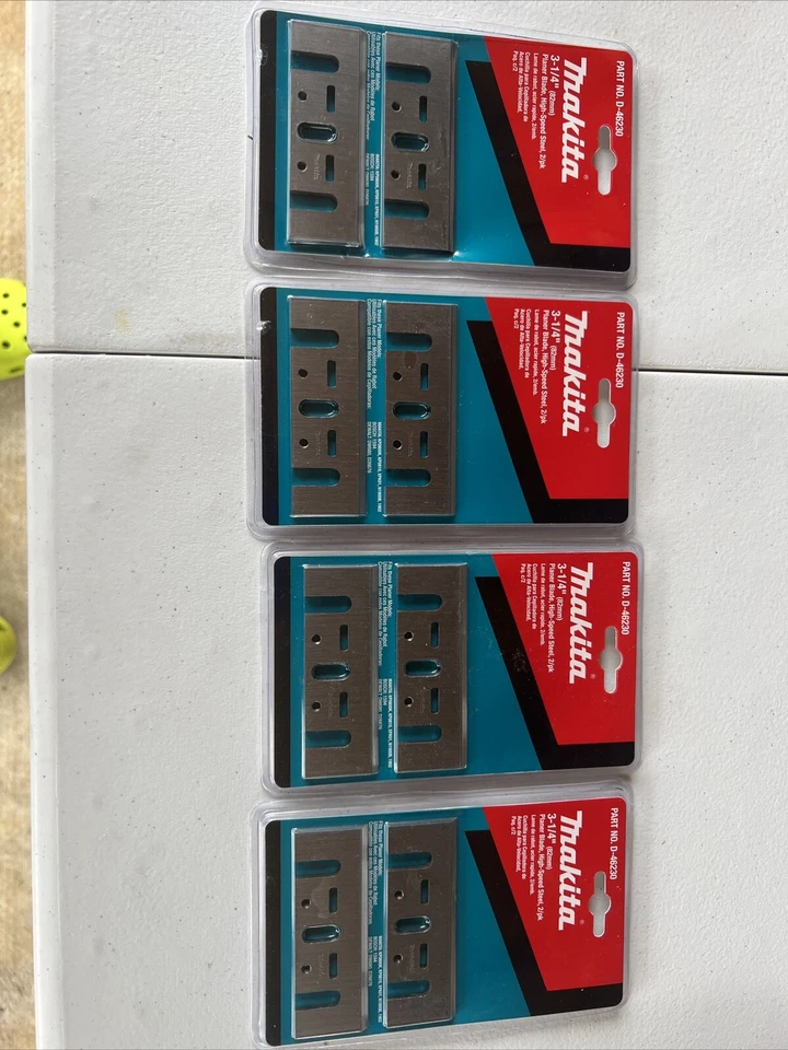 Makita 3-1/4 pulgadas. Cuchillas cepilladoras de acero de alta velocidad para 3-1/4 pulgadas  (4 cada uno) Foto 1 de 1