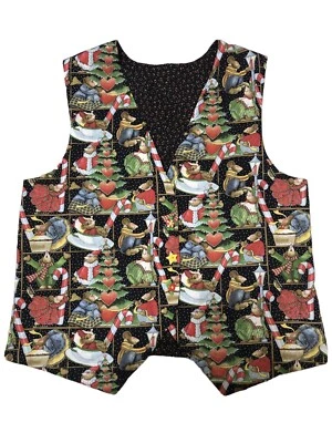 Christmas Vest Handmade Colorful Mouse Holiday One Size Adult - Image 1 of 4