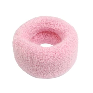 Frottee elastisches Haarband/Haargummi Scrunchie zartrosa 2" - 1 Stück - Bild 1 von 1