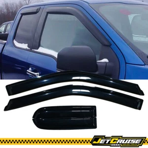 Fits 15-25 Ford F150 17-25 F250-F450 Extended Supercab Window Visor Acrylic 4Pcs - Picture 1 of 4